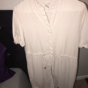 Light pink skirt jumpsuit.